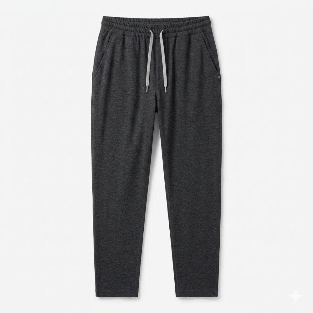 Vuori Ponto Performance Pant Mens XL Gray Skinny Drawstring Stretch Workout Pant